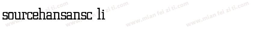 sourcehansansc light字体转换